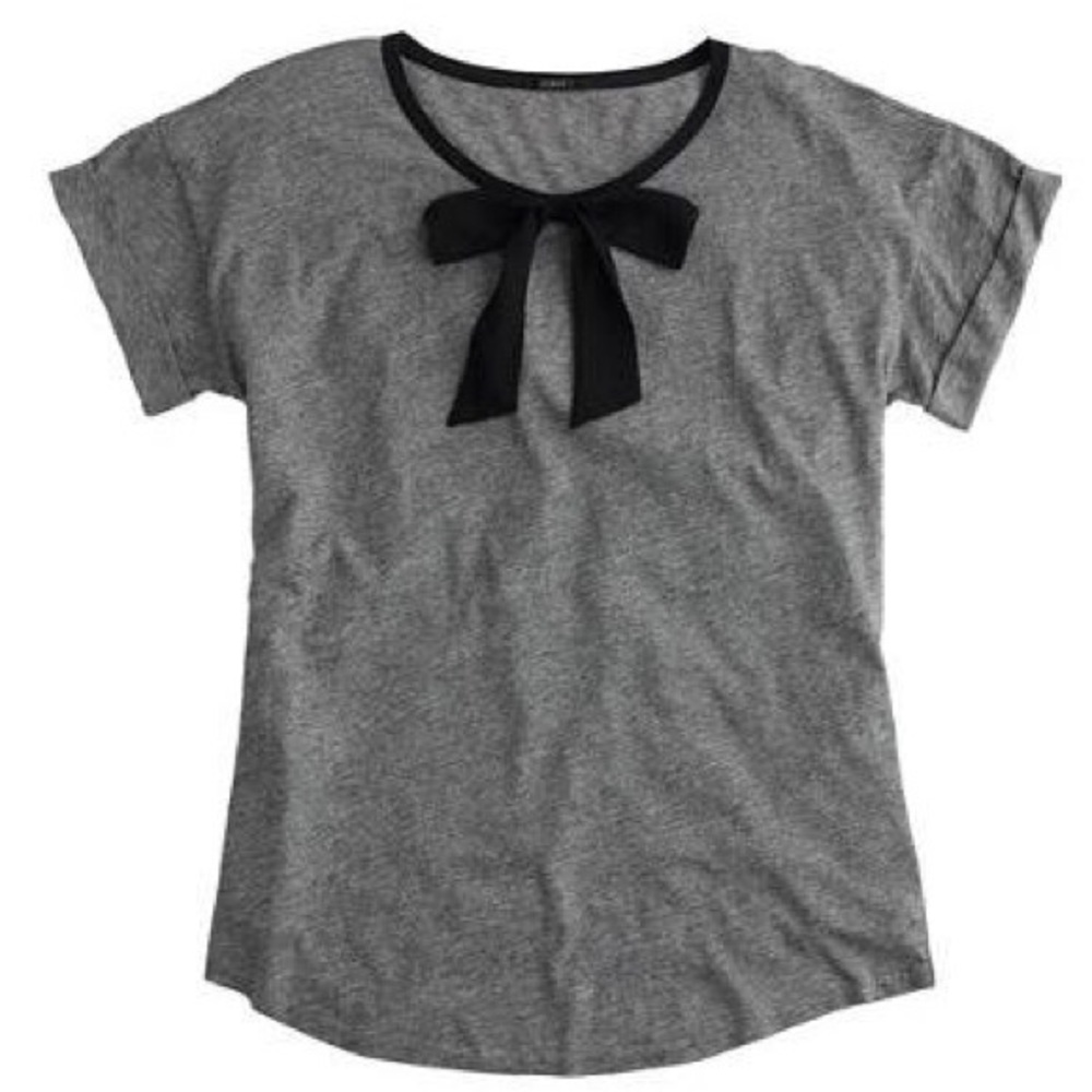 J. Crew Shirt With Black Bow XS - Picture 1 of 5